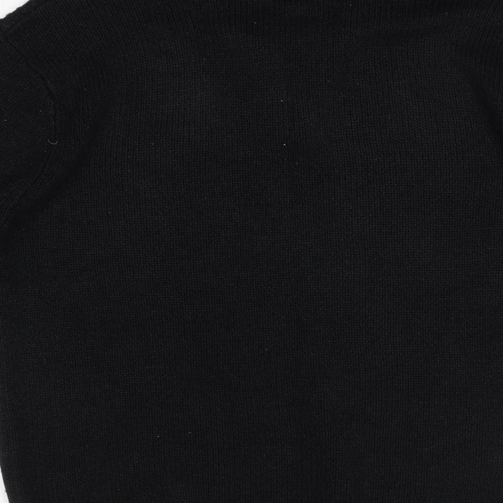Pierre Cardin Mens Black High Neck  Acrylic Pullover Jumper Size L