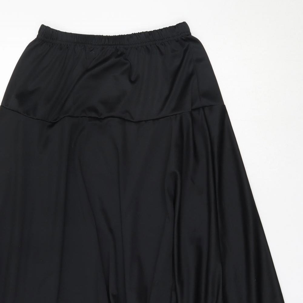 D&M Womens Black  Polyester A-Line Skirt Size M