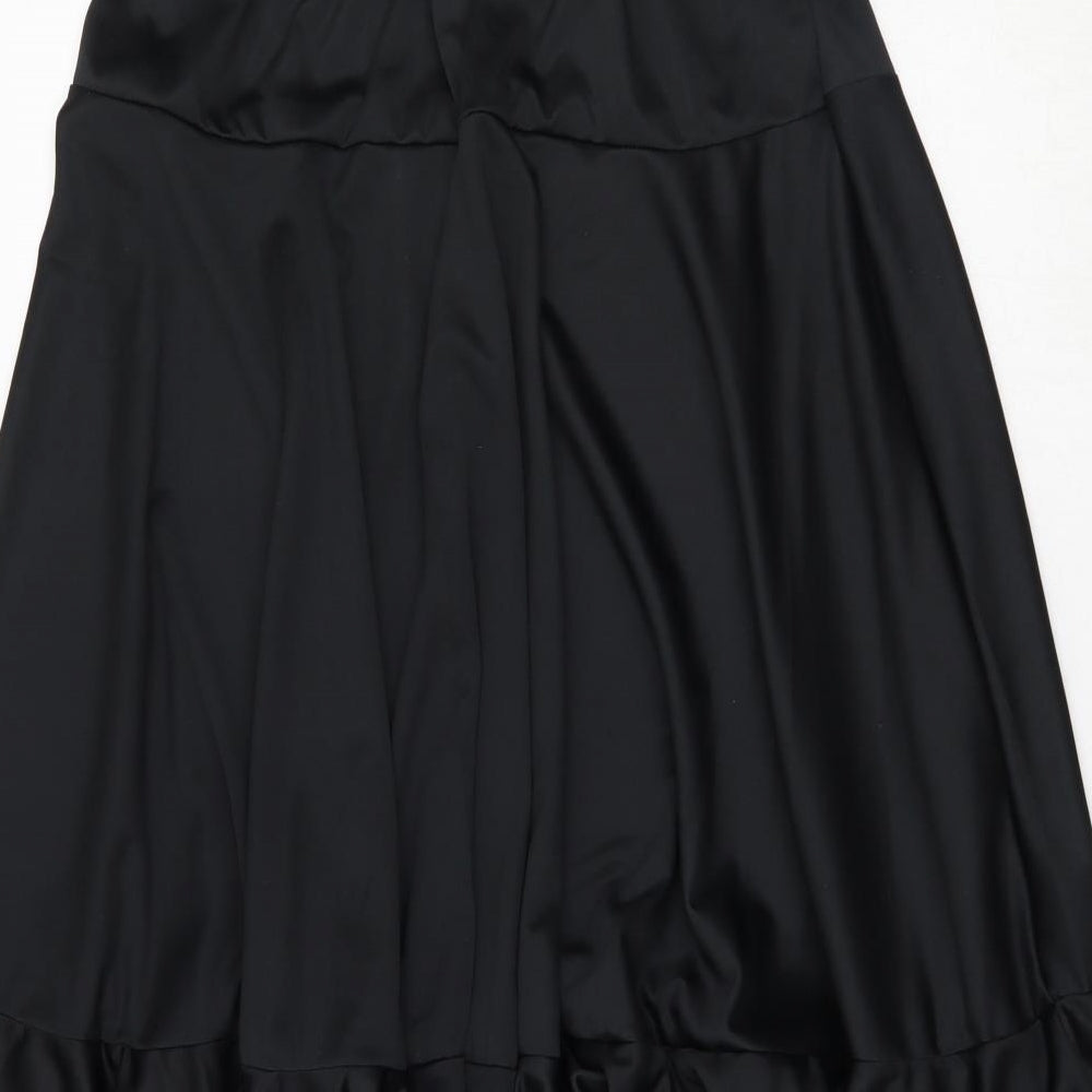 D&M Womens Black  Polyester A-Line Skirt Size M
