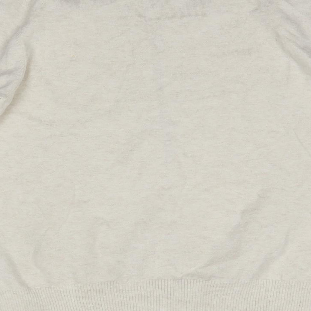 Matalan Womens Ivory Round Neck  Cotton Cardigan Jumper Size 14