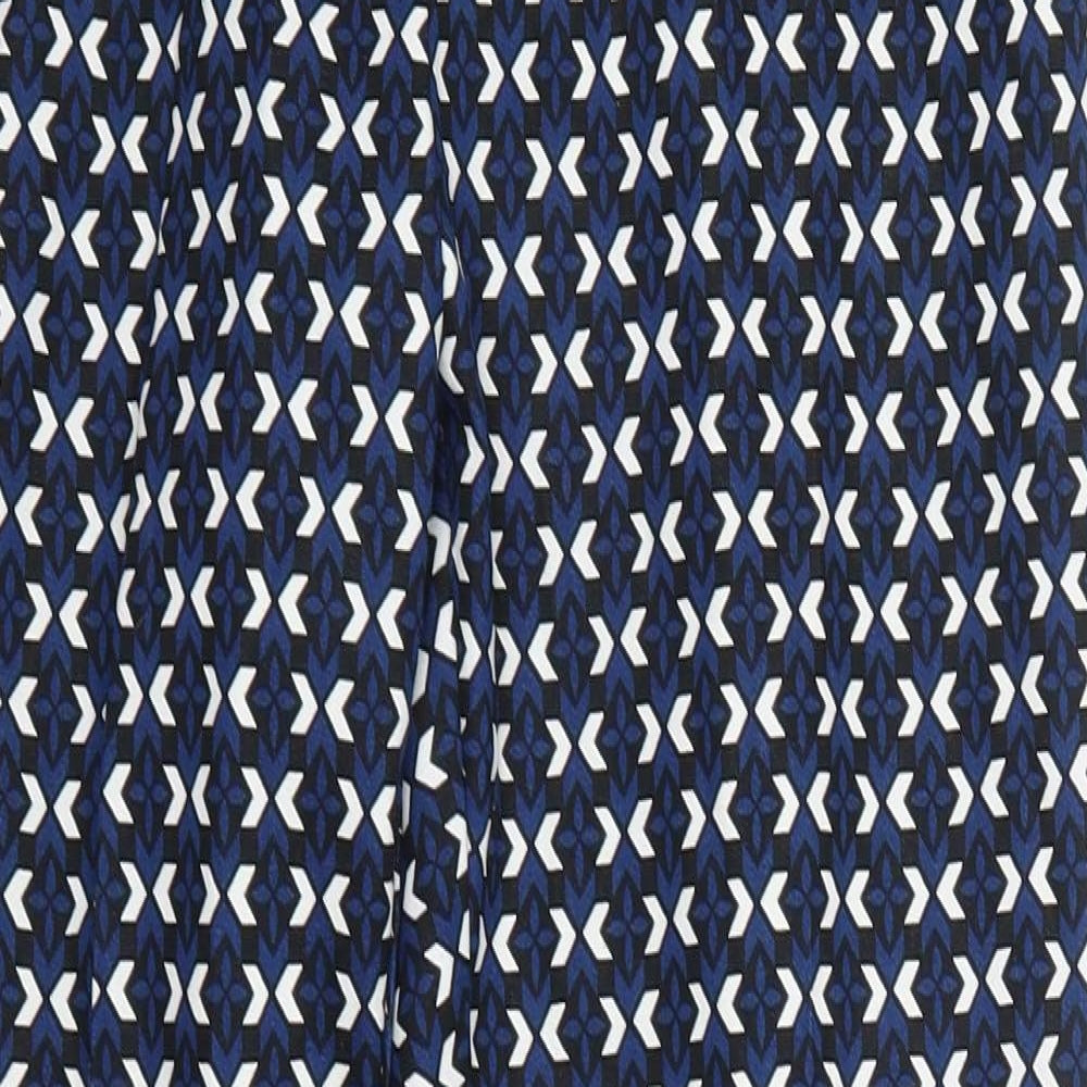 H&M Womens Blue  Cotton Dress Pants Trousers Size 14 L26 in Regular