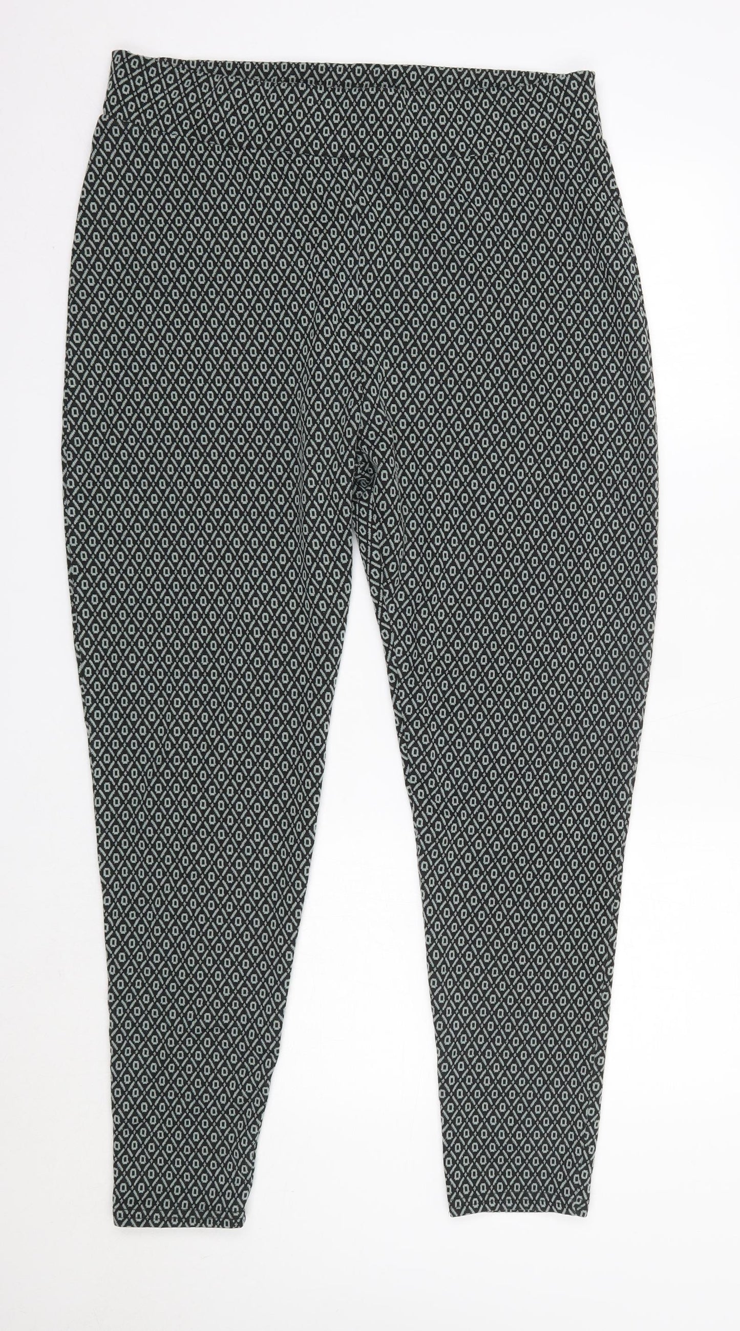 George Womens Green  Polyester Trousers  Size 18 L29 in Regular
