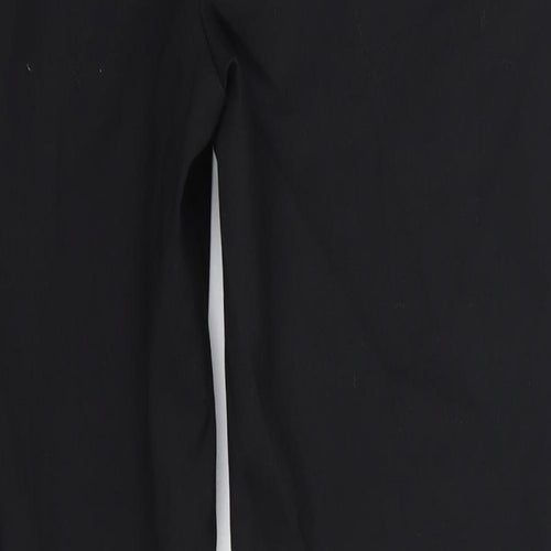 M&S Womens Black  Cotton Dress Pants Trousers Size 14 L29 in Slim  - Long