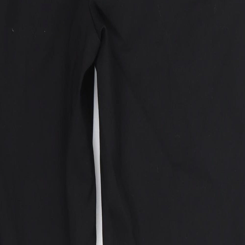 M&S Womens Black  Cotton Dress Pants Trousers Size 14 L29 in Slim  - Long