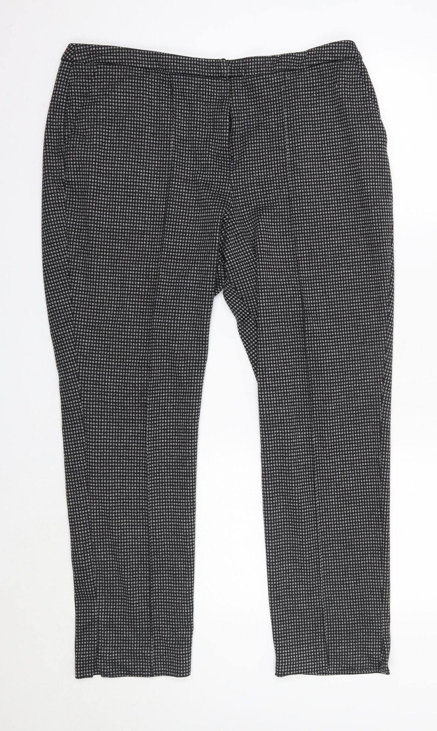 TU Womens Grey  Polyester Dress Pants Trousers Size 16 L27 in Regular