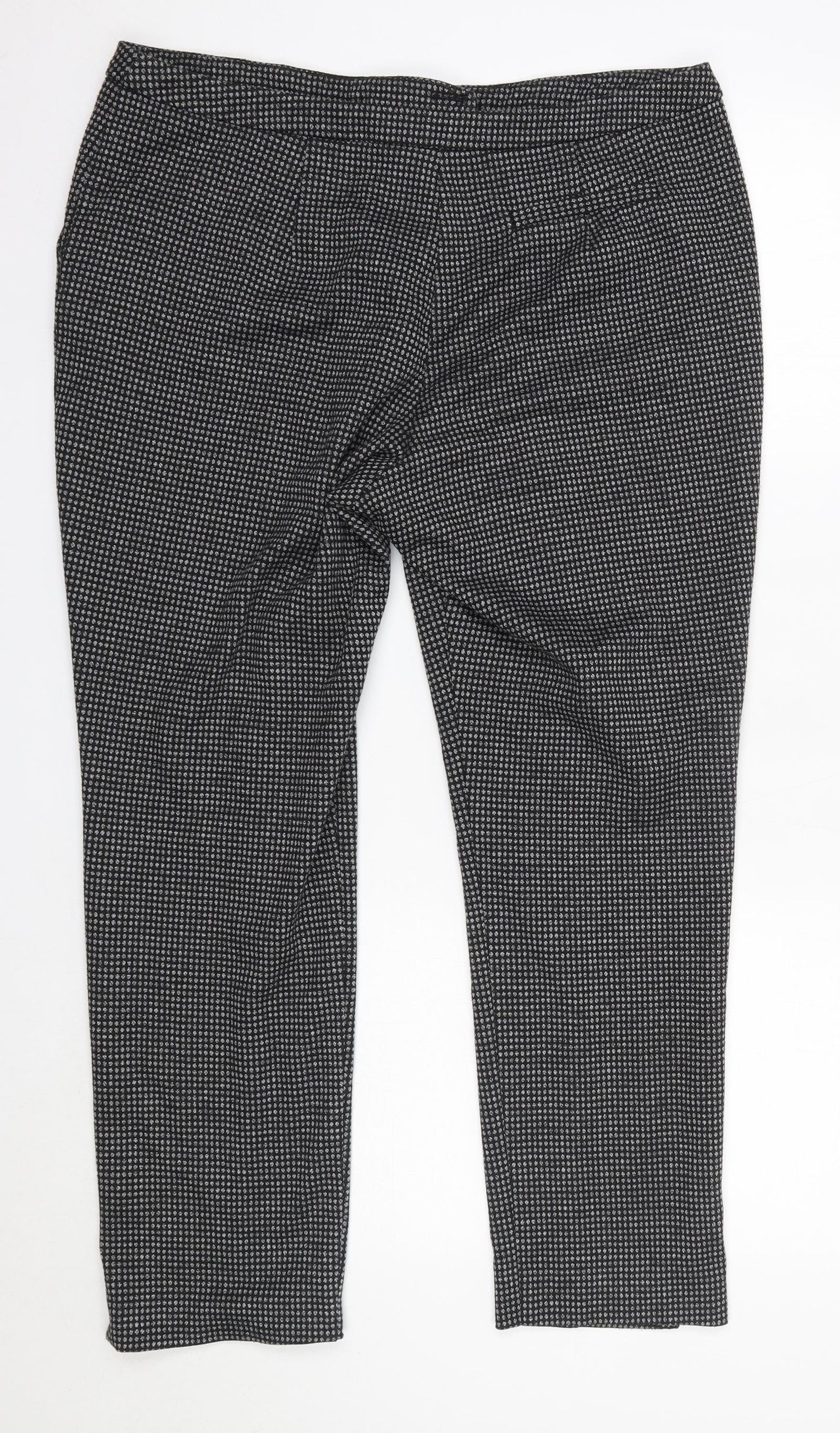 TU Womens Grey  Polyester Dress Pants Trousers Size 16 L27 in Regular