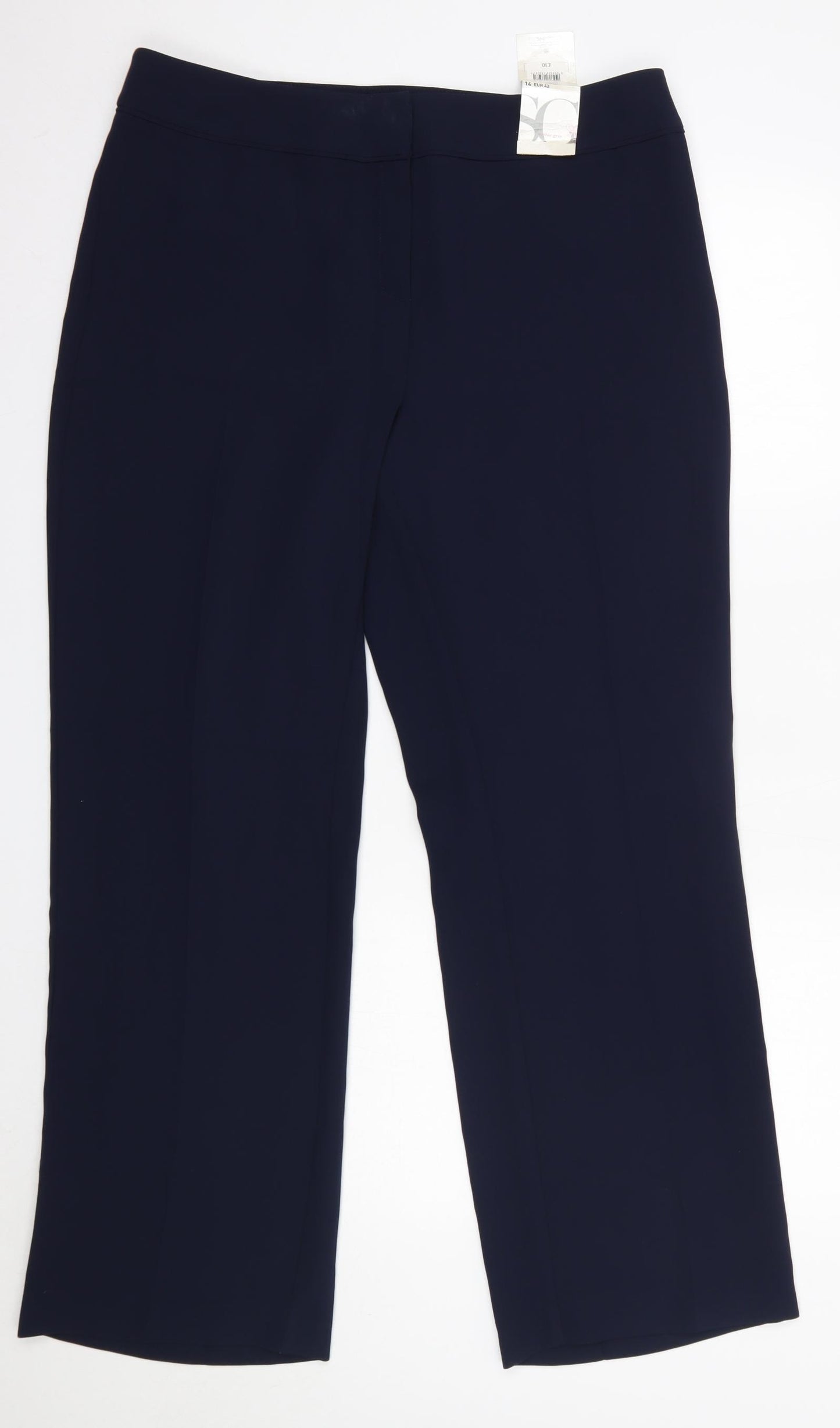 Sophie Gray Womens Blue  Polyester Dress Pants Trousers Size 14 L30 in Regular