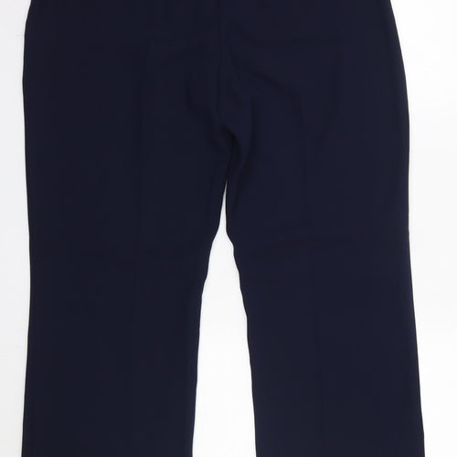 Sophie Gray Womens Blue  Polyester Dress Pants Trousers Size 14 L30 in Regular