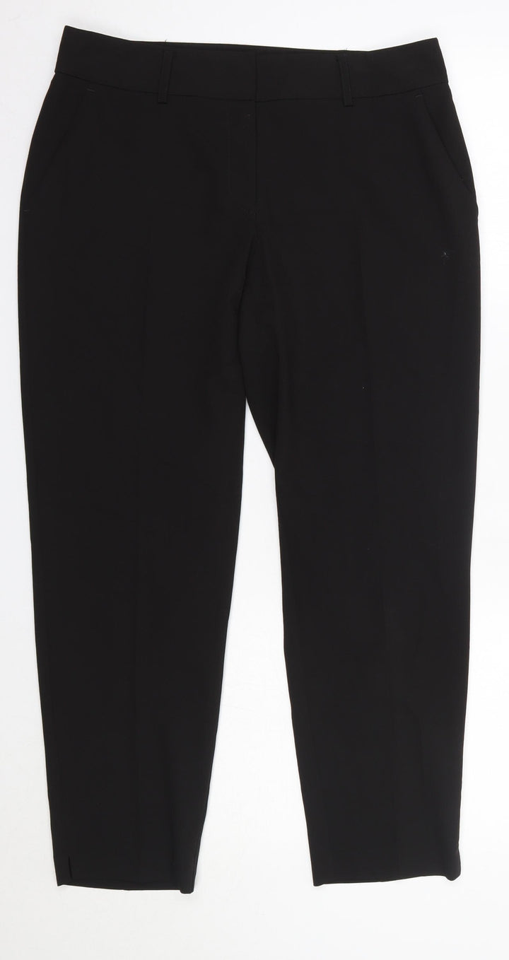 Dorothy Perkins Womens Black Polyester Dress Pants Trousers Size 10 L26 in Regular