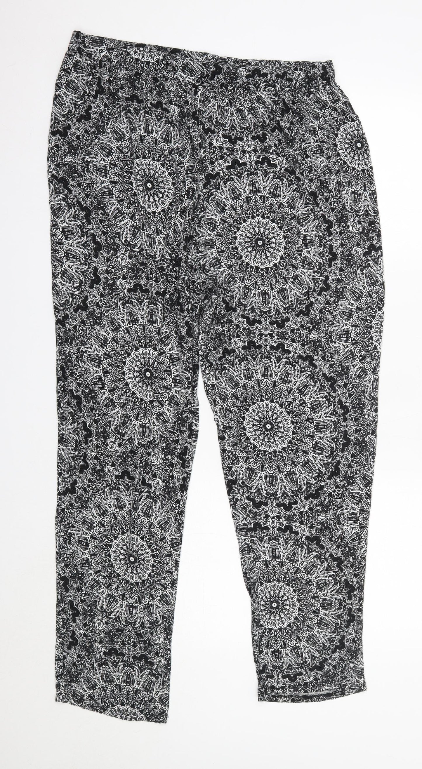 George Womens Multicoloured  Viscose Trousers  Size 18 L28 in Regular  - Mandala
