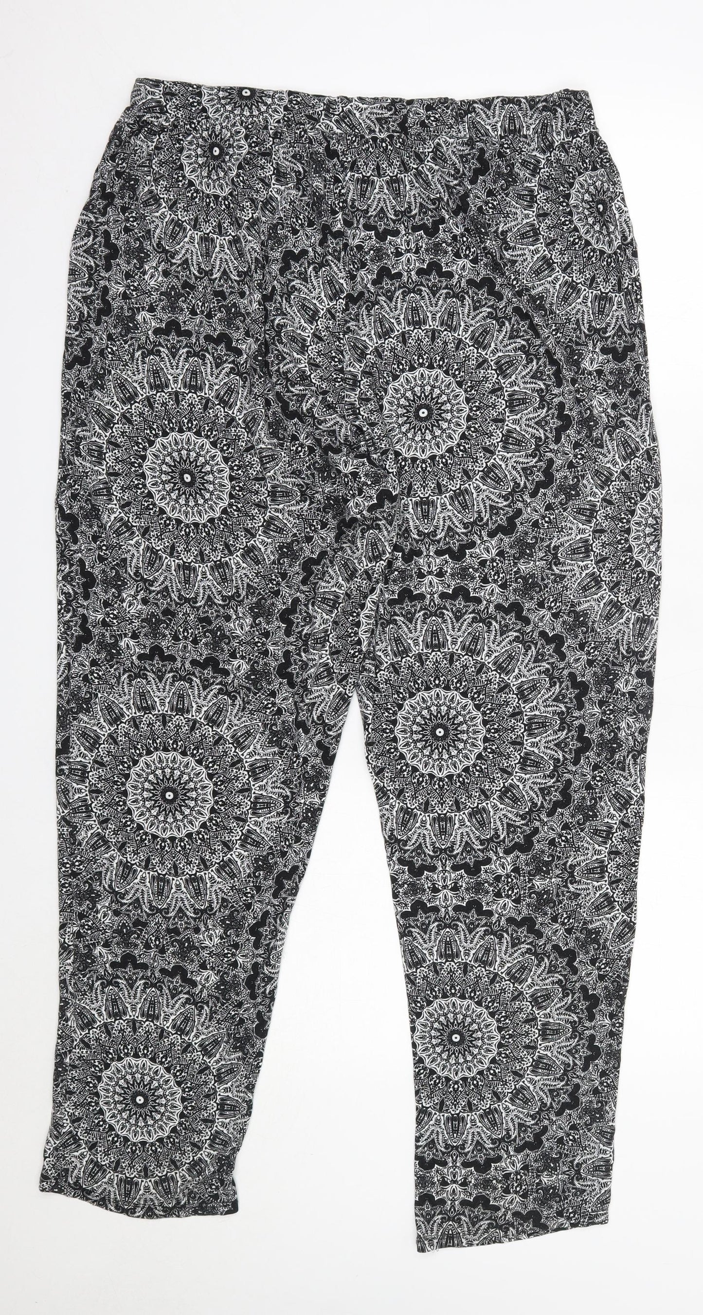 George Womens Multicoloured  Viscose Trousers  Size 18 L28 in Regular  - Mandala