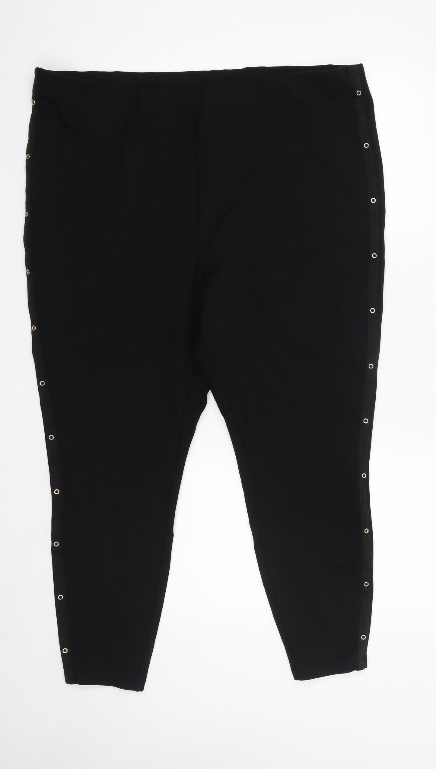 Matalan Curve Womens Black  Viscose Trousers  Size 24 L25 in Regular