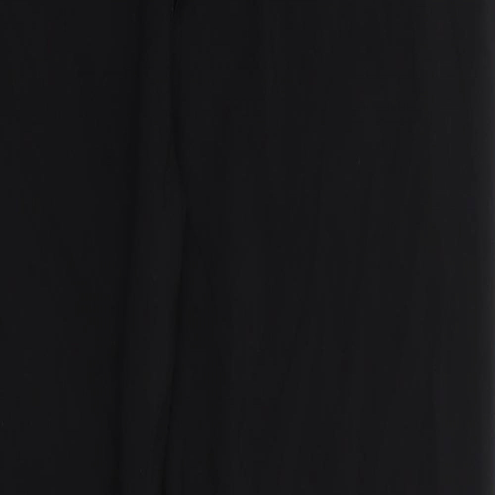 BHS Womens Black  Viscose Trousers  Size 14 L29 in Regular