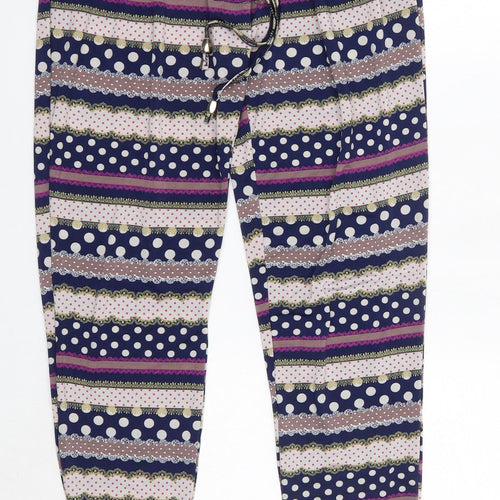 Conos Womens Multicoloured  Polyester Trousers  Size M L31 in Regular
