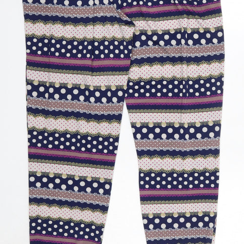 Conos Womens Multicoloured  Polyester Trousers  Size M L31 in Regular