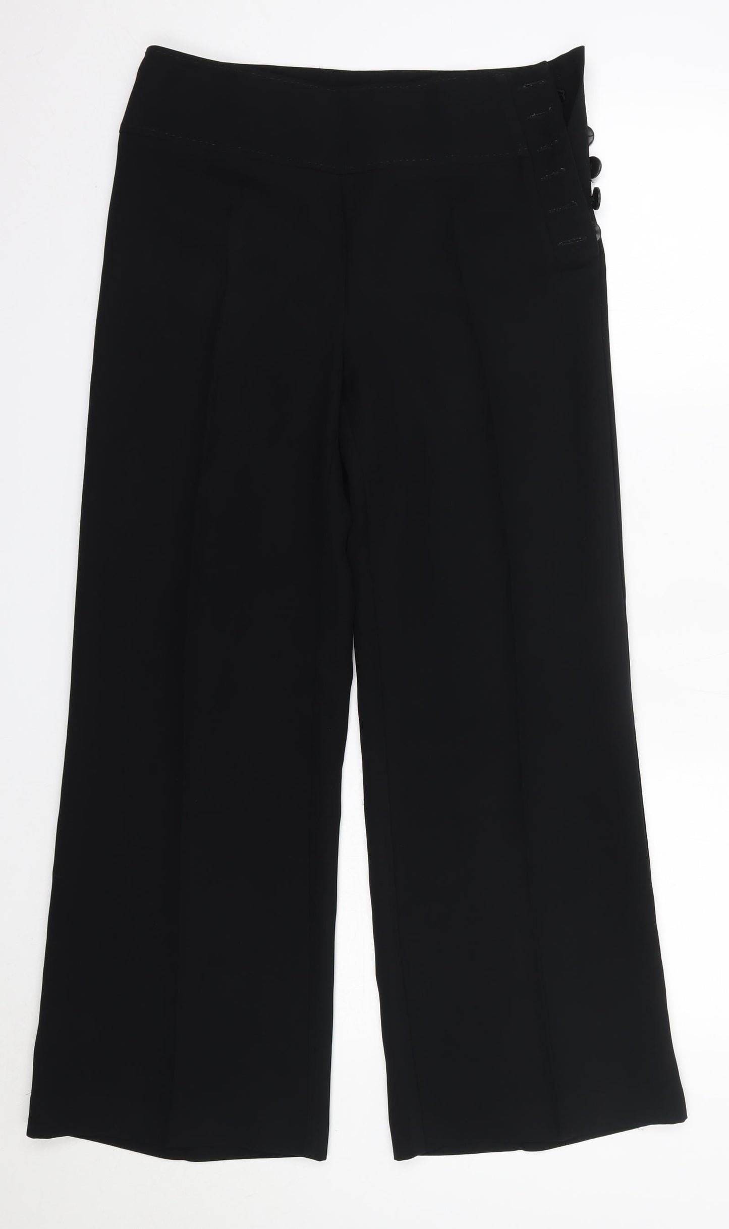 NEXT Womens Black  Polyester Dress Pants Trousers Size 8 L28 in Regular