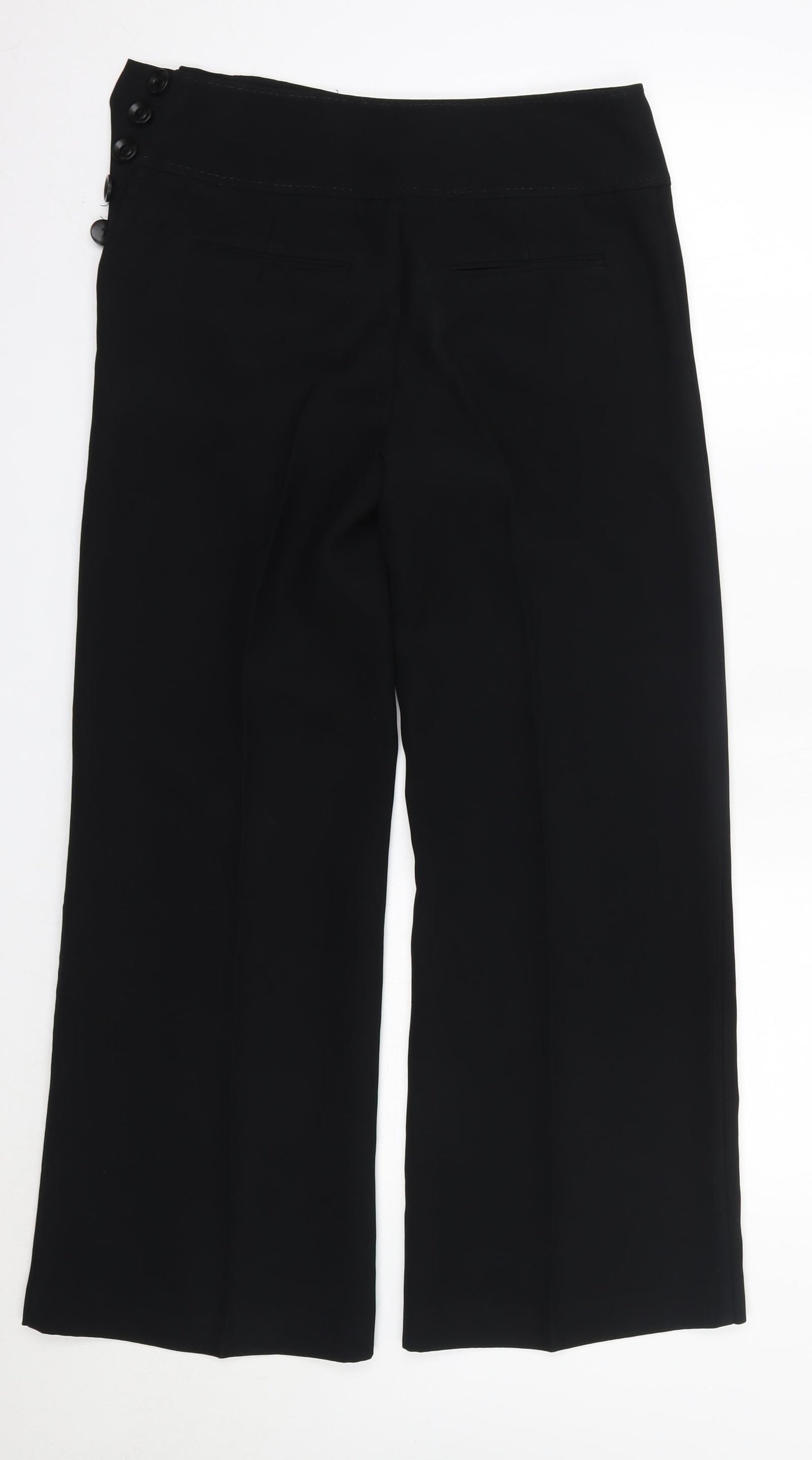 NEXT Womens Black  Polyester Dress Pants Trousers Size 8 L28 in Regular