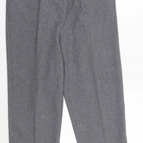 BM Womens Grey  Polyester Dress Pants Trousers Size 14 L24 in Regular