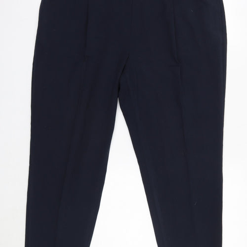 M&S Womens Blue  Polyester Dress Pants Trousers Size 16 L24 in Regular