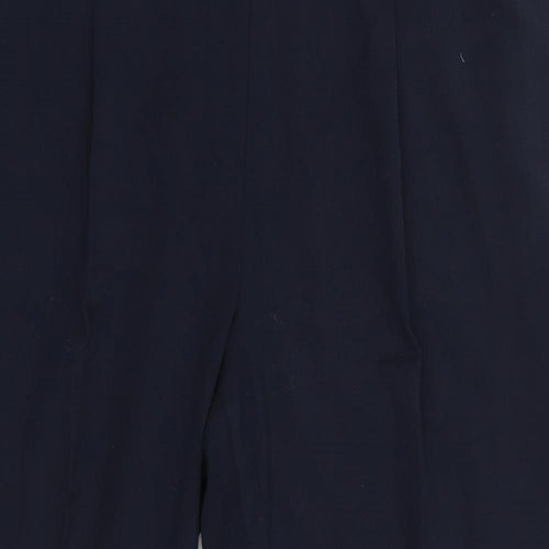 M&S Womens Blue  Polyester Dress Pants Trousers Size 16 L24 in Regular