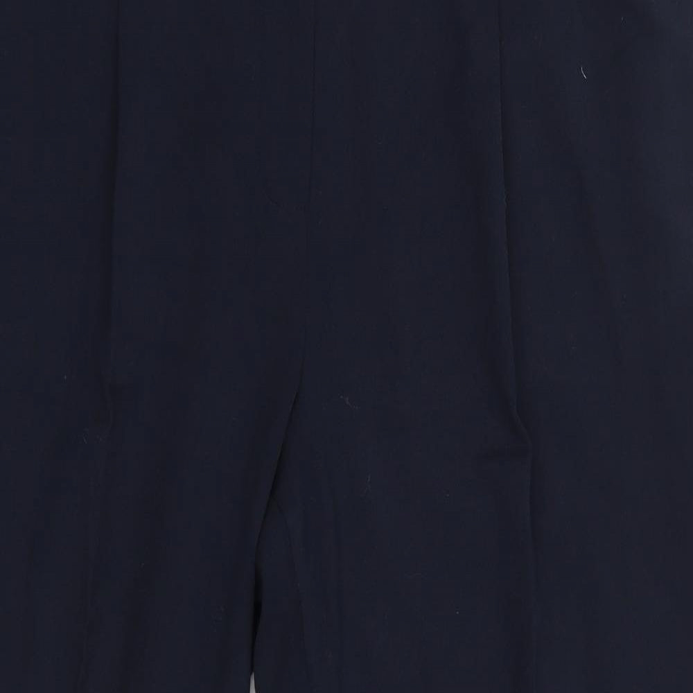 M&S Womens Blue  Polyester Dress Pants Trousers Size 16 L24 in Regular