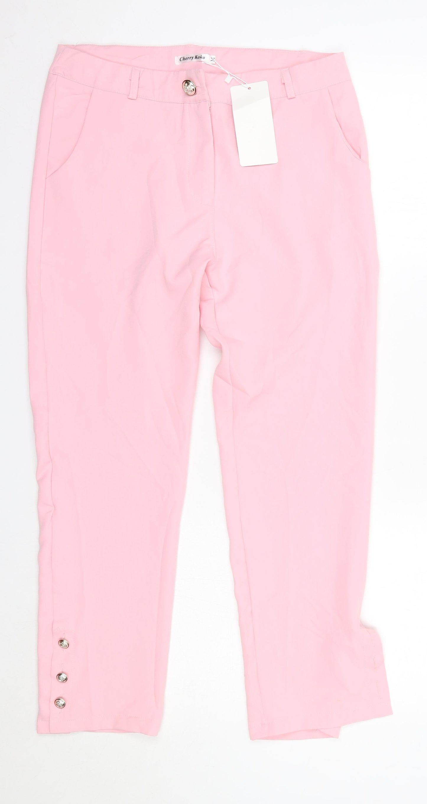 Cherry Koko Womens Pink  Polyester Dress Pants Trousers Size M L26 in Regular