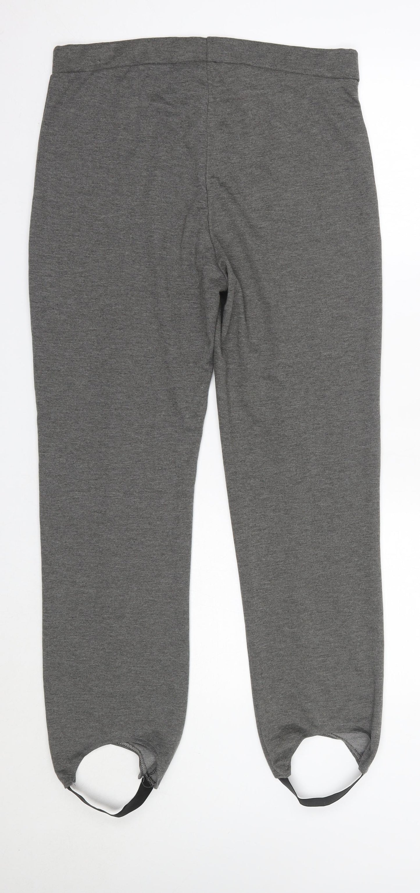 Preworn Womens Grey  Polyester Trousers  Size 14 L28 in Regular  - Stirrup Leggings