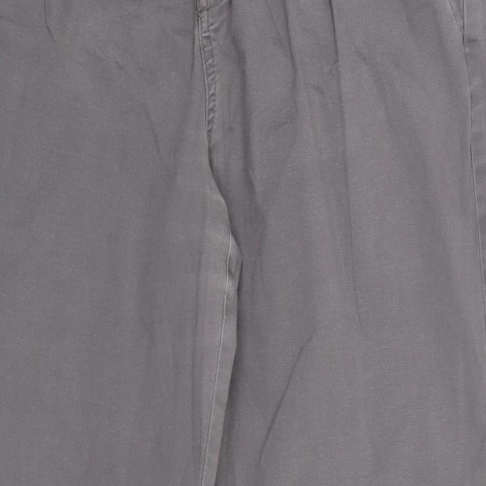 Maine Womens Grey  Cotton Trousers  Size 14 L28 in Regular