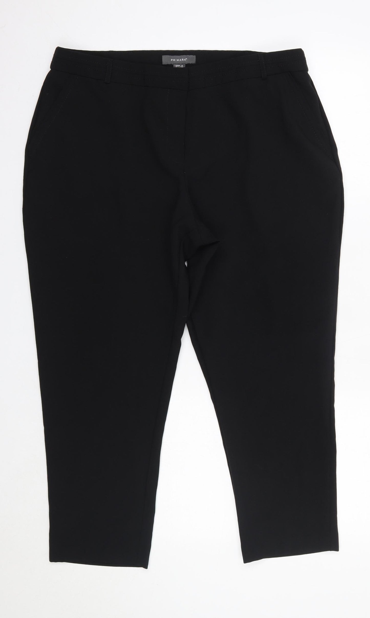 Primark Womens Black  Polyester Dress Pants Trousers Size 16 L24 in Regular