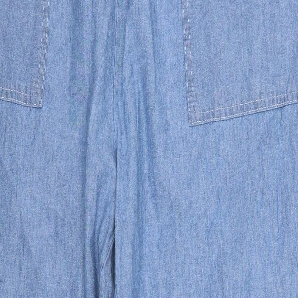 Damart Womens Blue  Cotton Trousers  Size 20 L29 in Regular