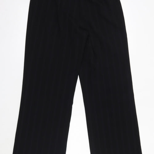 M&S Womens Black  Polyester Dress Pants Trousers Size 12 L31 in Regular