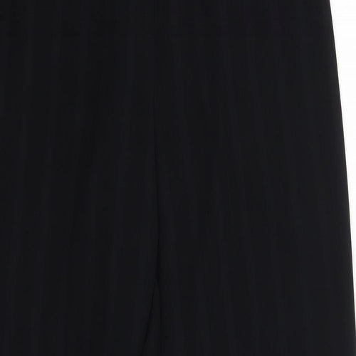 M&S Womens Black  Polyester Dress Pants Trousers Size 12 L31 in Regular