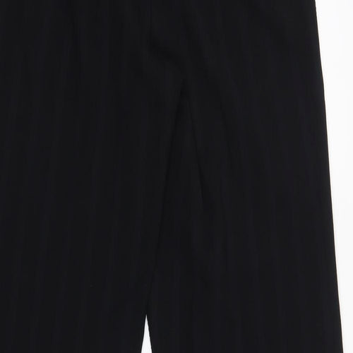 M&S Womens Black  Polyester Dress Pants Trousers Size 12 L31 in Regular