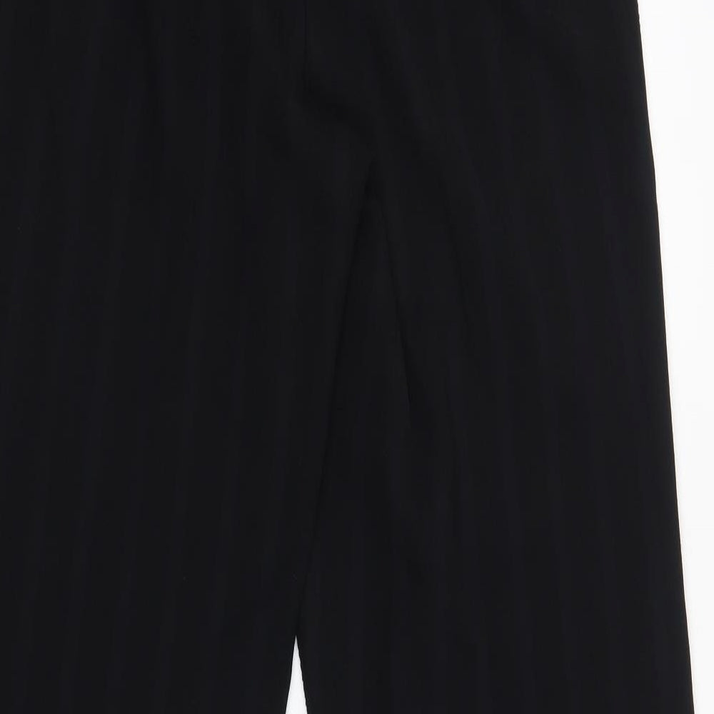 M&S Womens Black  Polyester Dress Pants Trousers Size 12 L31 in Regular