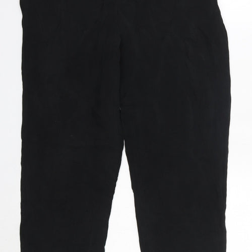 H&M Womens Black  Cupro Trousers  Size 4 L26 in Regular