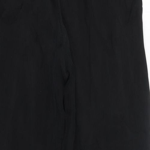 H&M Womens Black  Cupro Trousers  Size 4 L26 in Regular