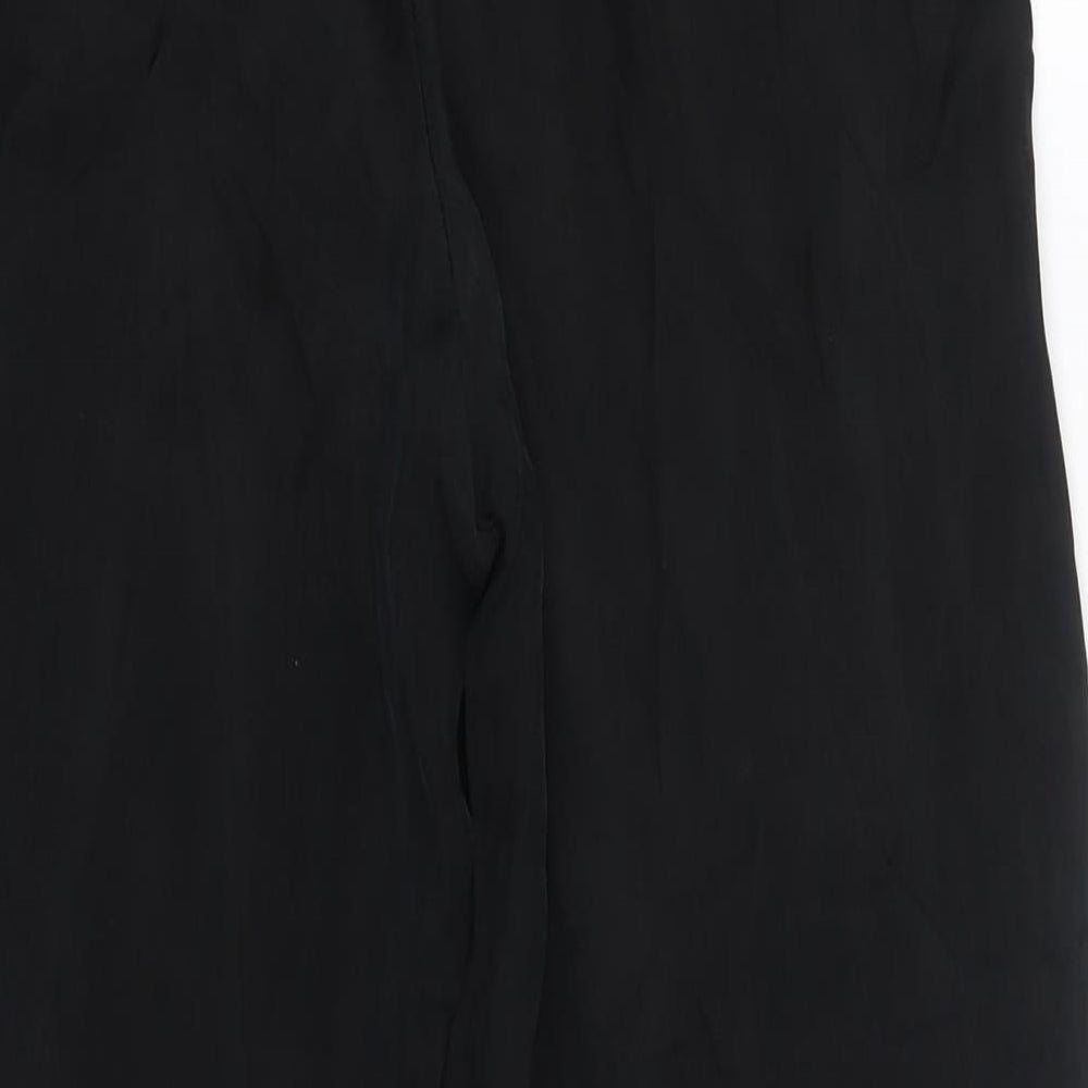 H&M Womens Black  Cupro Trousers  Size 4 L26 in Regular