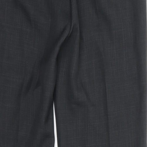 M&S Womens Grey  Polyester Dress Pants Trousers Size 12 L27 in Regular  - Short