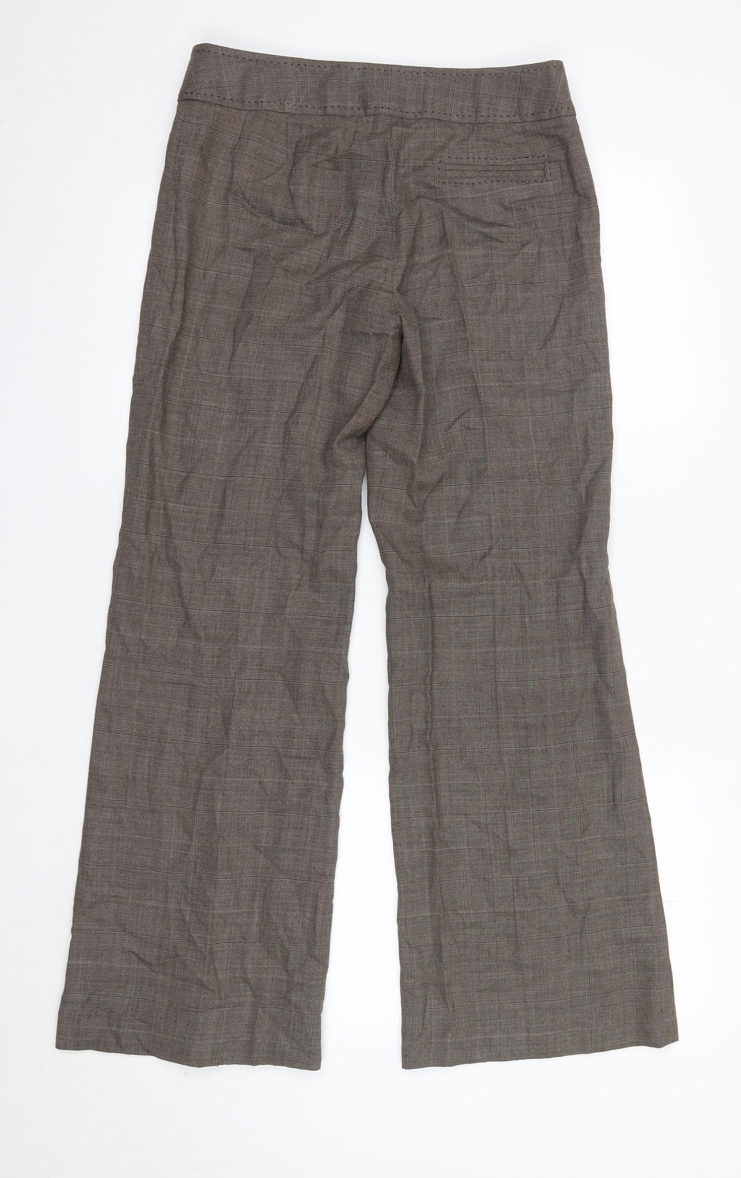 NEXT Womens Brown  Viscose Trousers  Size 8 L29 in Regular