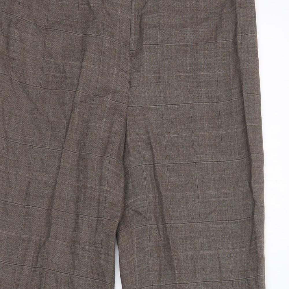 NEXT Womens Brown  Viscose Trousers  Size 8 L29 in Regular