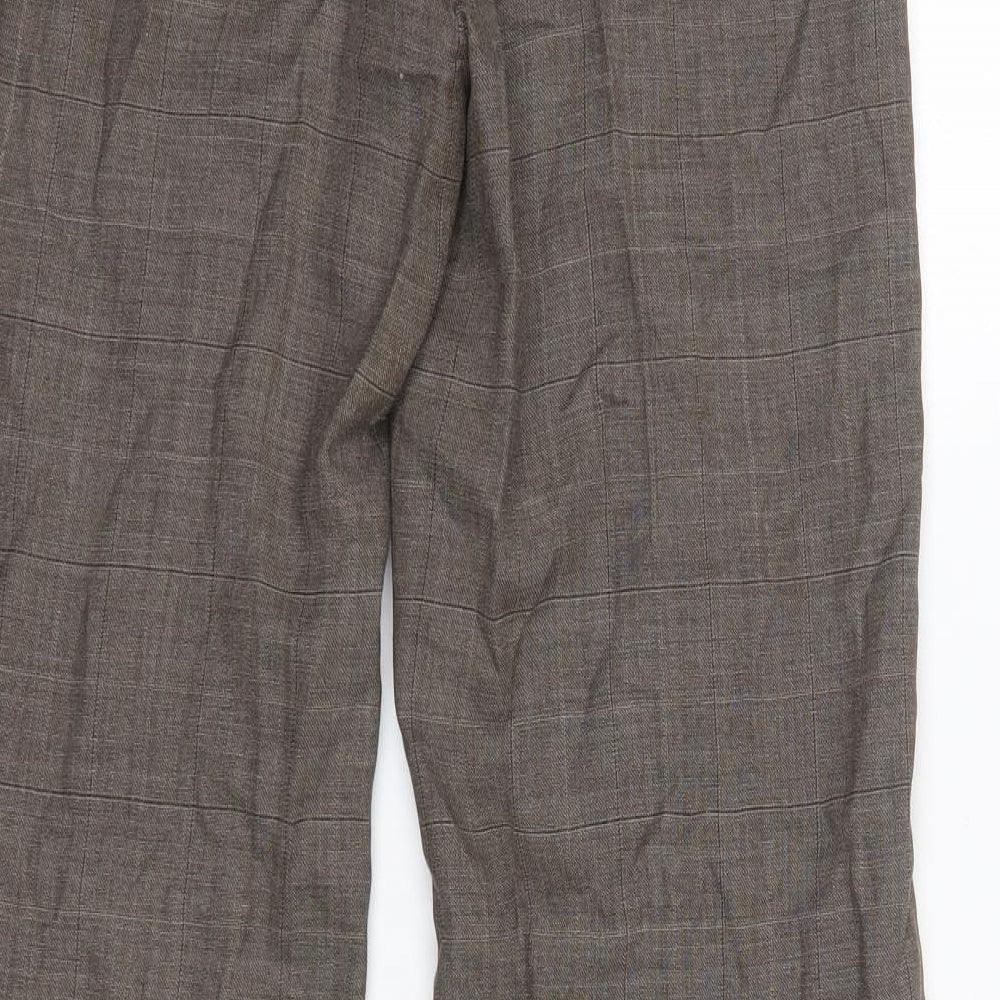 NEXT Womens Brown  Viscose Trousers  Size 8 L29 in Regular