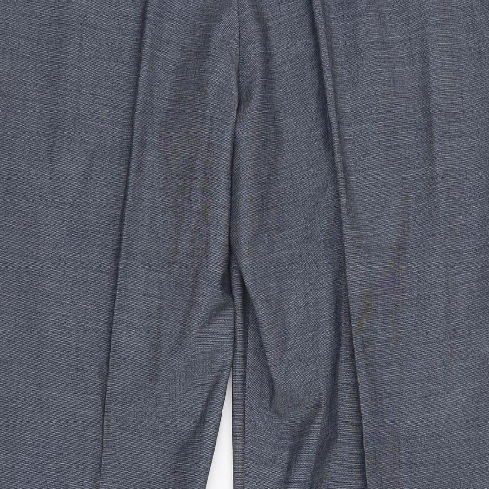 M&S Womens Blue  Polyester Dress Pants Trousers Size 16 L27 in Regular  - Short