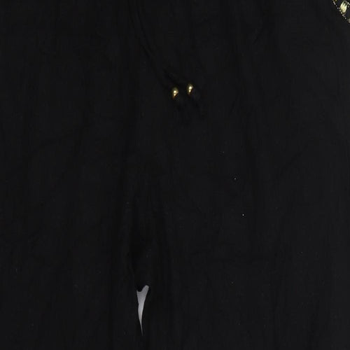 F&F Womens Black  Viscose Trousers  Size 14 L27 in Regular