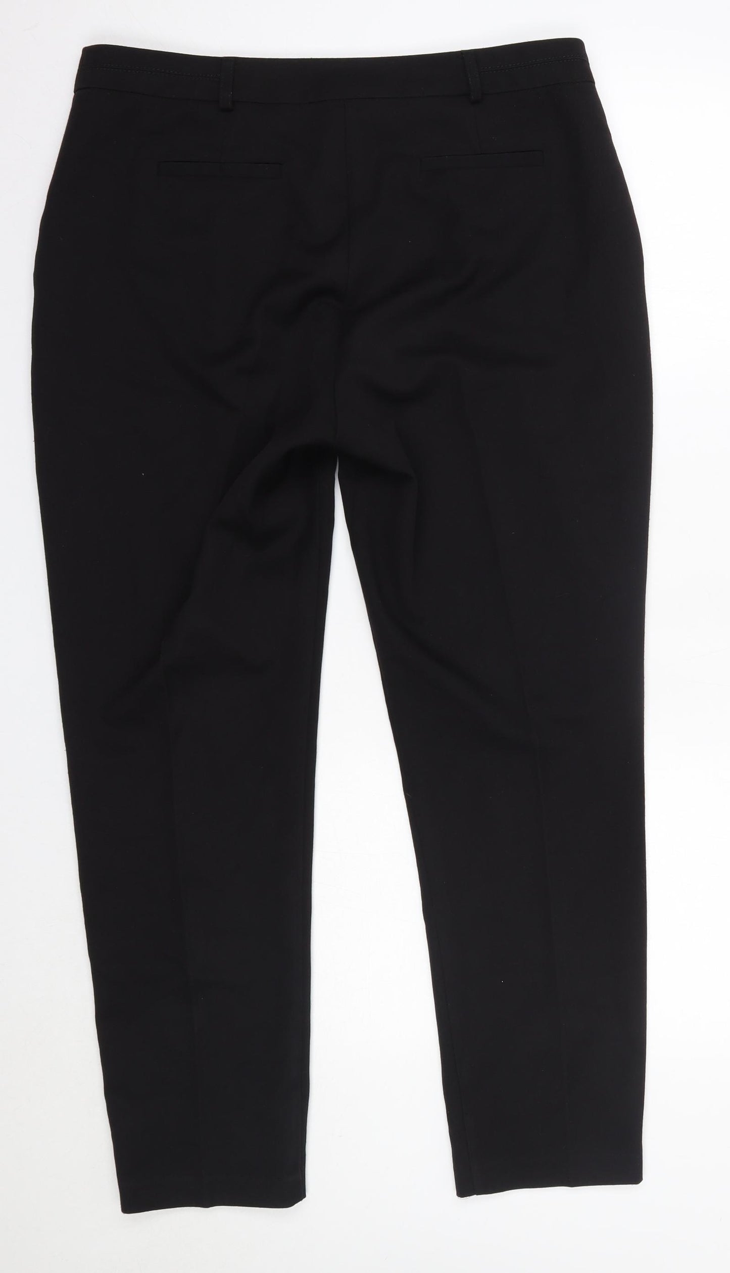 Wallis Womens Black  Polyester Dress Pants Trousers Size 14 L29 in Regular
