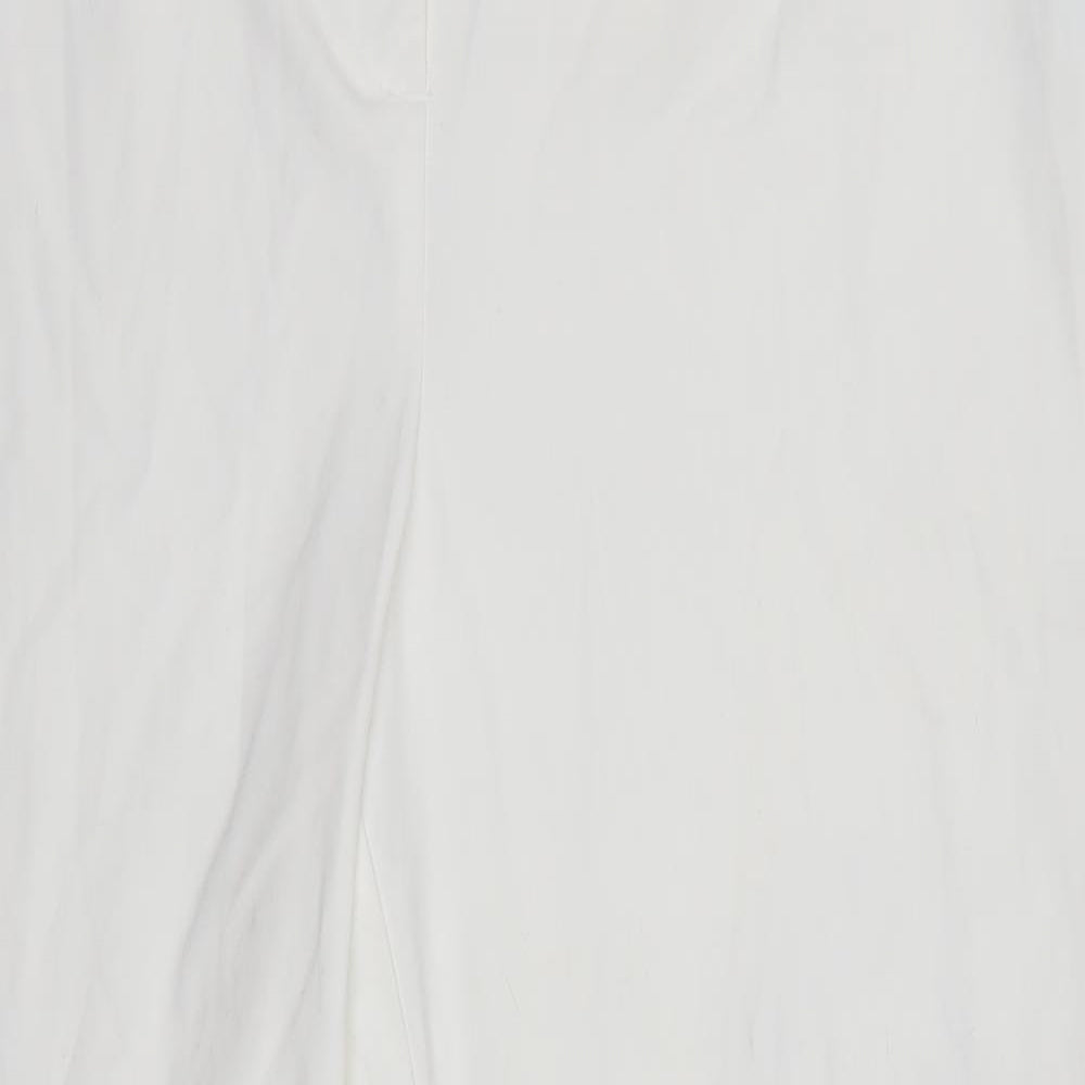 Agenda Womens White  Polyester Trousers  Size 18 L27 in Regular