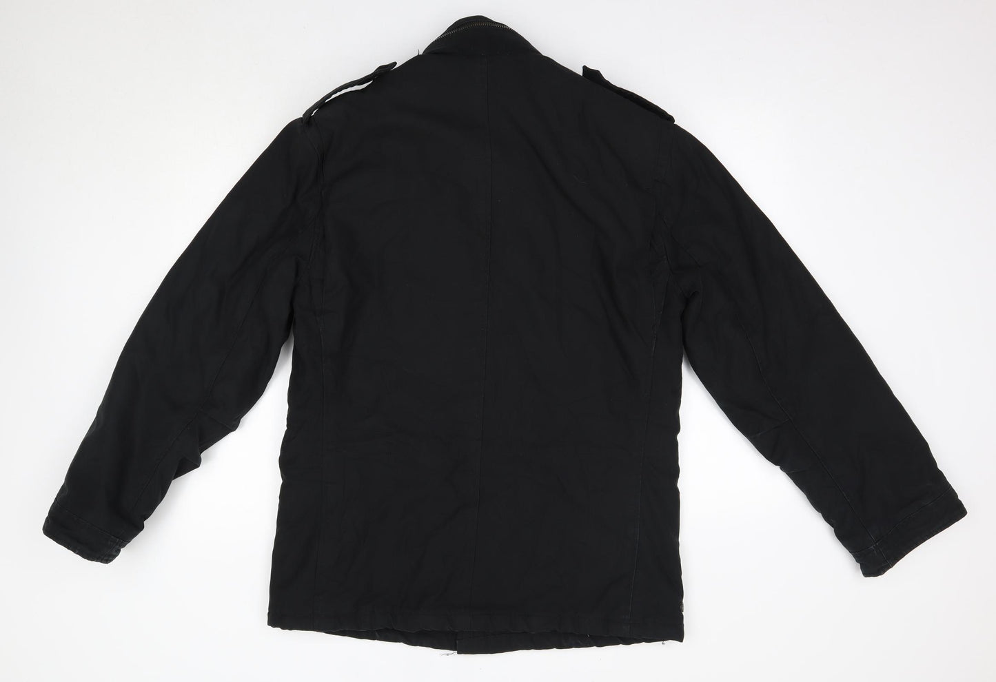 EMP Mens Black   Overcoat Coat Size M