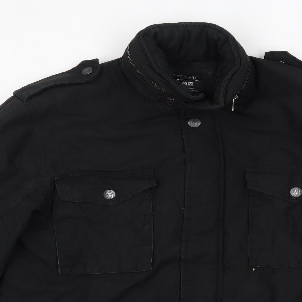 EMP Mens Black   Overcoat Coat Size M