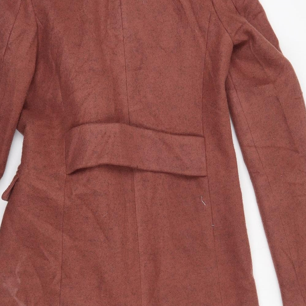 NEXT Womens Pink   Overcoat Coat Size 10   - Tall