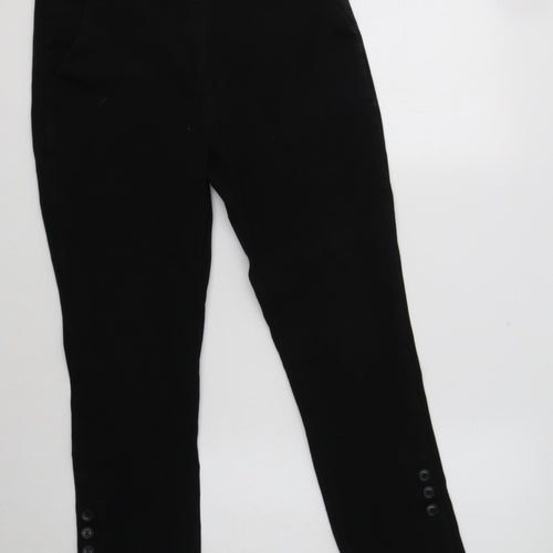 Country Road Womens Black  Cotton Trousers  Size 6 L24 in Regular
