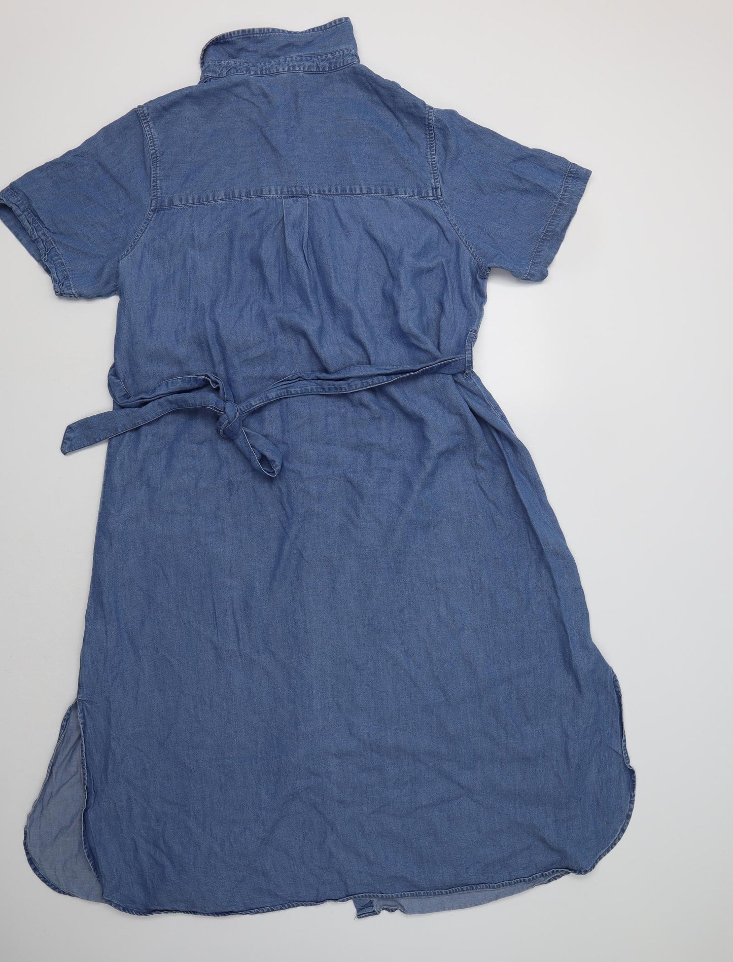 Very Womens Blue  Lyocell Shirt Dress  Size 22  Collared